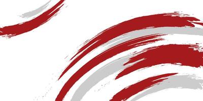 Grey, red and white abstract sports background with grunge texture, brush stroke and halftone effect vector