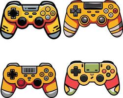 Set of game controller icon new 2025 trendy colourful vector