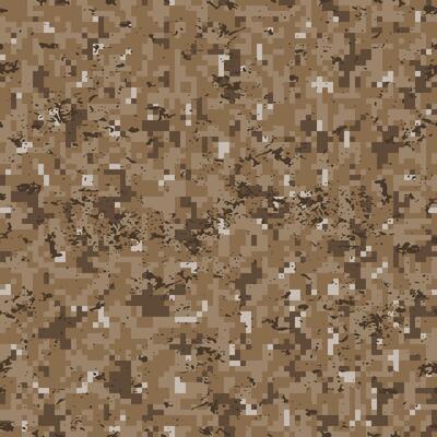 Seamless digital pattern brown camouflage grunge
