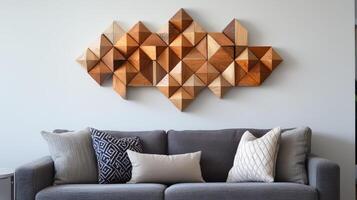 Home living with colorful geometric shapes photo
