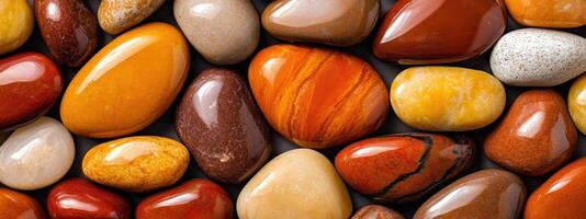 A large pile of colorful stones photo