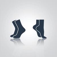 Socks Icon with a silver abstract background vector