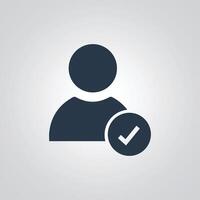 User profile sign web icon, signs, and a silver abstract background vector