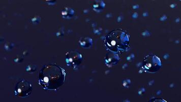 3d render abstract moving bubble animation with dark background video
