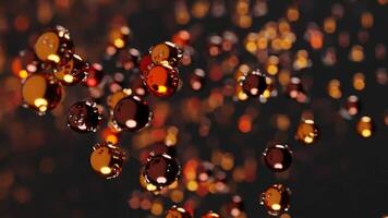 3d rendering abstract moving round shape animation with dark background background video