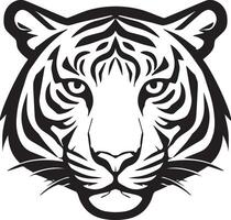 Tiger head logo, silhouette icon, bold, fierce design for branding vector