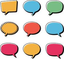 Simple speech bubble icon, silhouette illustration, ideal for conversation and discussion themes vector