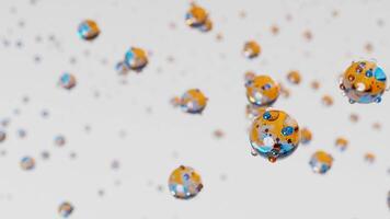 3d render abstract moving round shape animation with white background video