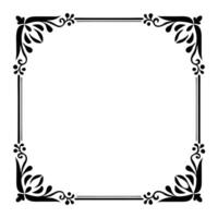 Victorian Style Decorative Frame Intricate Black Border for Invitations and Cards vector