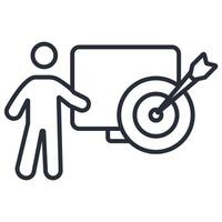 objective line icon vector