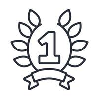 first line icon vector