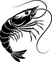 Create a Lobster silhouette icon using black, vector
