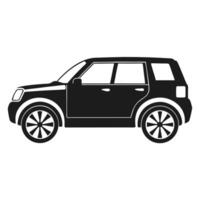 silhouette car icon logo, simple style car design. vector
