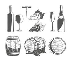 Set of elements of the wine vector