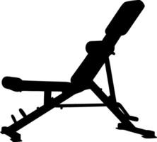 Black Silhouette Of A Weight Bench On White Background For Fitness And Weightlifting Enthusiasts,Illustrative Design Element For Graphic Design vector