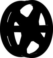 Abstract Black And White Circular Design With Geometric Shapes And Brush Strokes For Creative Backgrounds And Graphic Elements vector