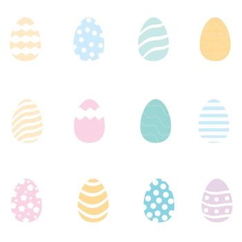easter egg on white background. vector