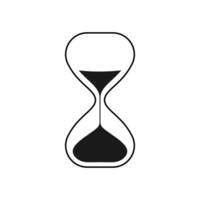 Classic hourglass. Retro timer with sand for time and countdown to measure minutes and seconds interface vector