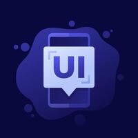 UI design icon with a phone vector