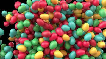 Bright Colored Easter Egg Animated Transition from side to top wipe With Alpha Channel video