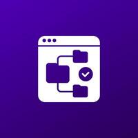 Version control icon for web vector