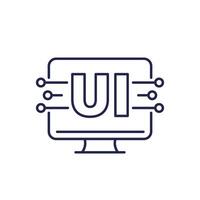UI design line icon, User interface development concept vector