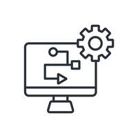 web optimization icons line vector