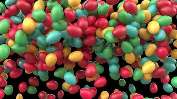 Bright Colored Easter Egg Animated Transition vertical wipe With Alpha Channel video