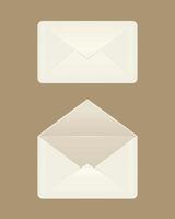 Image of a blank open and closed envelopes vector