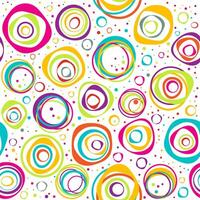 Seamless pattern with circles and dots on white background vector