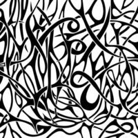 Black and white abstract pattern in tattoo style vector