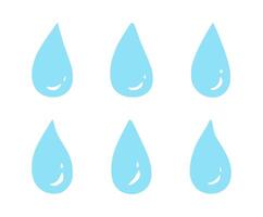 Doodle water drop,hand drawn sweat tear. droplet blue liquid set in line minimal style. Perfect for UI design, weather icons, hydration and skincare themes, or emotional expressions. Isolated vector