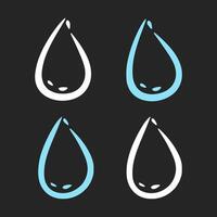 Doodle water drop, hand drawn sweat tear. droplet blue liquid set in line minimal style. Perfect for UI design, weather icons, hydration and skincare themes, or emotional expressions. Isolated vector