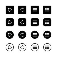 Loading And Menu Icon Set Collection For Mobile And Web User Interface Design vector
