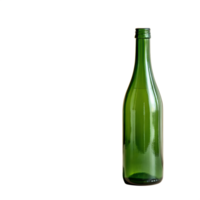 Green Glass Bottle with Transparent Liquid on Transparent Background Studio Shot png
