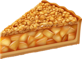A side view of a slice of apple crisp png