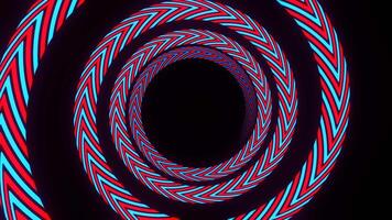 Red and Blue Abstract Spirals Moving Background VJ Loop in 4K video