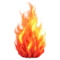 Dynamic fiery flames flickering with realistic depth and shading effects. png