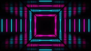 Cyan and Pink Lines Move to Center Background VJ Loop in 4K video