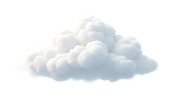 Soft cloud render with gentle shadows and airy dimension png