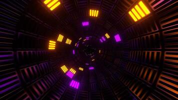 Purple and Orange Cube Strobes Tunnel Background VJ Loop in 4K video