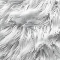 Fluffy Texture close-up of a plush, fluffy texture, a sea of soft, luxurious fur, offering a sensory experience. Perfect for adding a touch of comfort and elegance to any design. photo