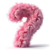 Fluffy Seven A fun and bouncy rendition of the number seven created with pink fluff adding a playful and soft charm photo