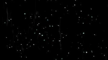 Abstract digital background with flying particles on a black background. video