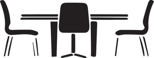 Vintage table outline black and white design vector
