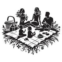 Silhouette of Family Love and Togetherness vector
