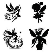Divine Fantasy Angel with Flowing Wings vector