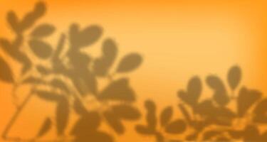 A silhouette of leaves on an orange background vector