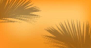 Palm leaves on an orange background vector