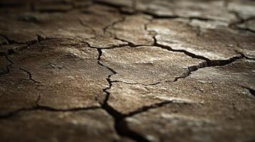 A close up of a cracked earth surface photo